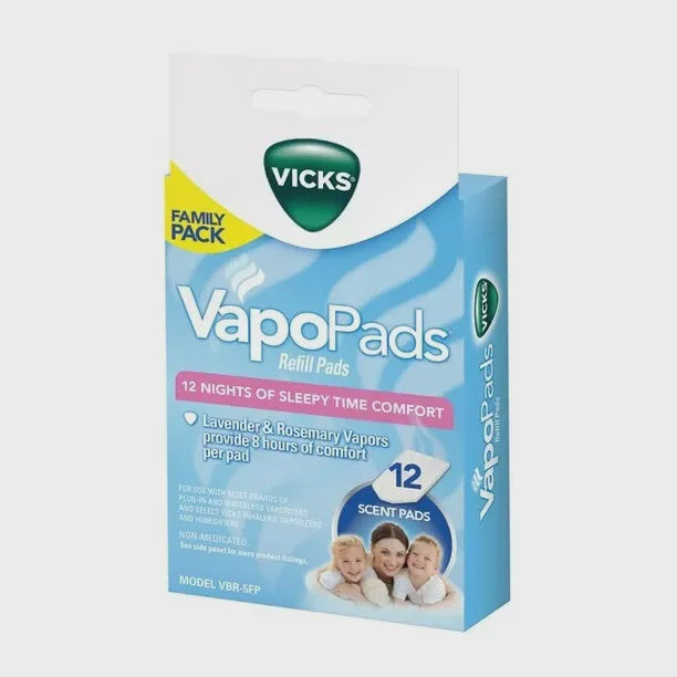Vicks Sleepytime Rosemary Lavender Eucalyptus Scented Family 12 Pck Refills
