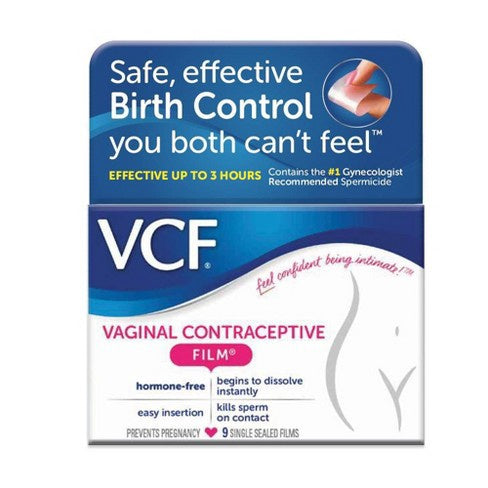 VCF Vaginal Contraceptive Single Sealed Films - 9 ea