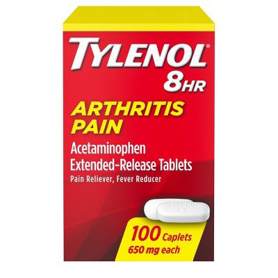 Tylenol 8 Hour Arthritis Pain Reliever Extended-release Caplets - Acetaminophen - 100ct