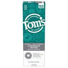 Tom's of Maine Luminous White® Anticavity Toothpaste with Fluoride Clean Mint -- 4 oz