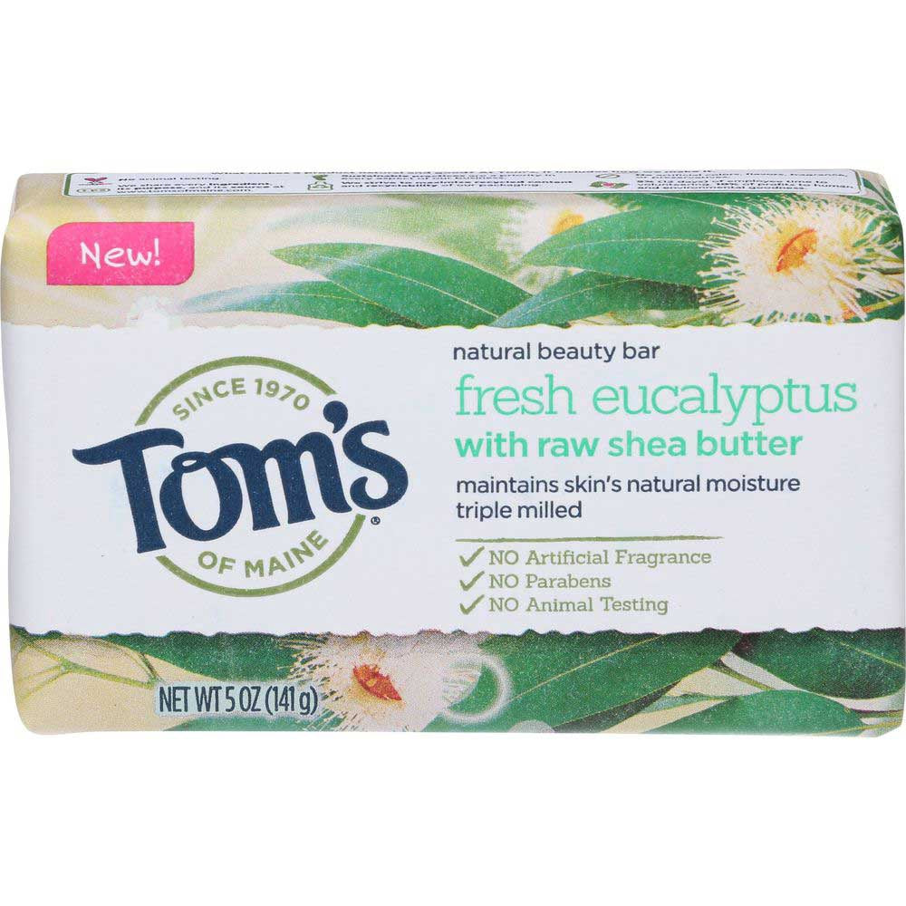 Tom's of Maine Beauty Bar, Natural, Fresh Eucalyptus - 5 oz