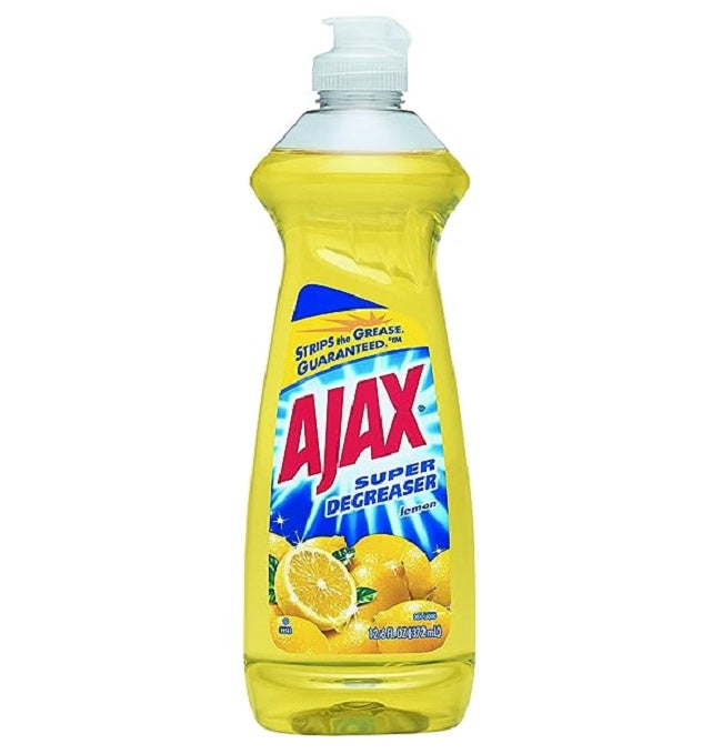 Ajax Ultra Super Degreaser Liquid Dish Soap, Lemon, 12.4 oz