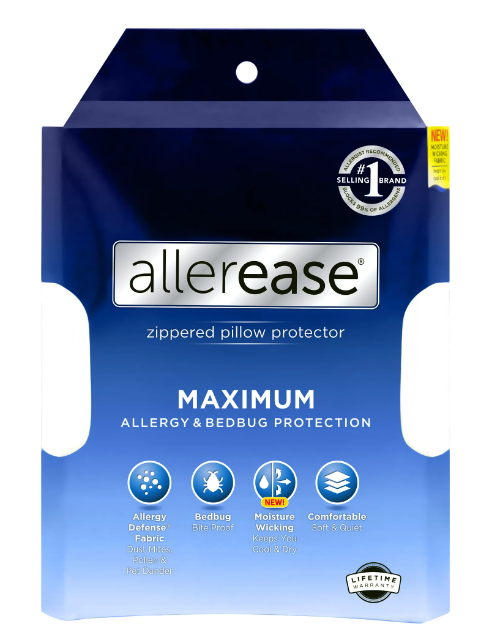 Allerease Maximum Zippe Red Pillow Protector, Standard/Queen 1-pack