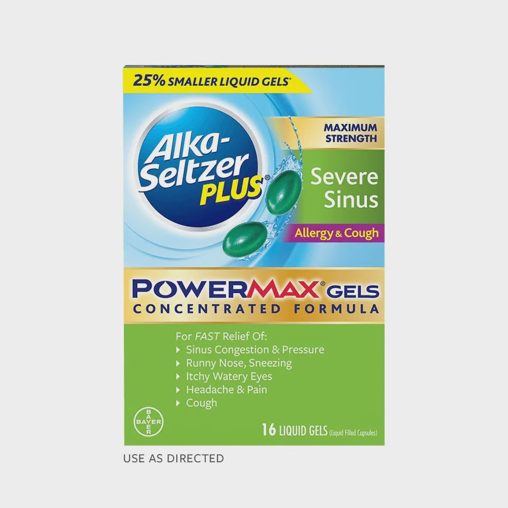 Alka-Seltzer Plus PowerMax Gels Sinus, Allergy & Cough 16ct