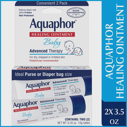 Aquaphor Baby Healing Ointment, Advanced Therapy Two Tubes - 0.35 oz