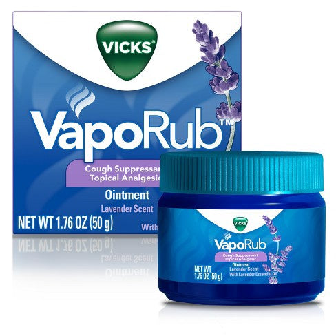 Vicks VapoRub Cough Suppressant, Ointment, Lavender Scent - 1.76 oz