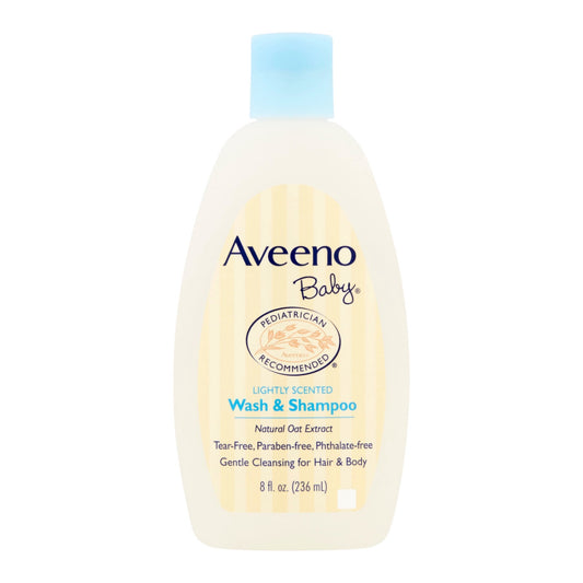 Aveeno Baby Natural Oat Extract Lightly Scented Wash & Shampoo, 8 fl oz