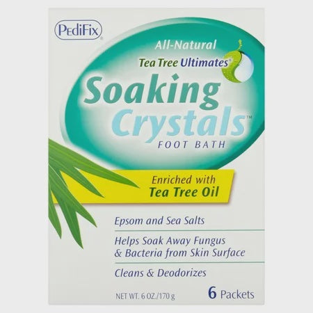 PediFix Tea Tree Ultimates Soaking Crystals Foot Bath, 6 count, 6 oz