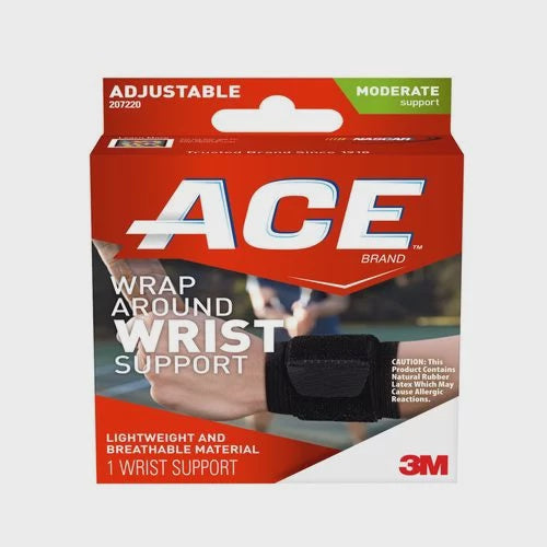 Ace Adjustable Wrap Around Wrist Brace Support, 1 Ea