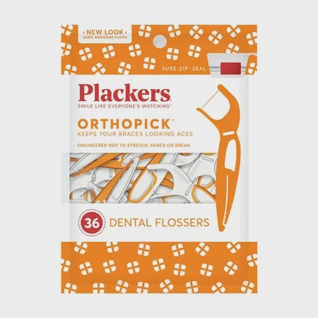 PLACKERS ORTHOPICK DENTAL FLOSSERS 36 CT