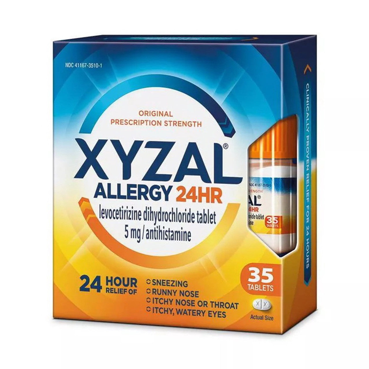XYZAL 24 HOUR ALLERGY RELIEF 5MG TABLETS 35 CT