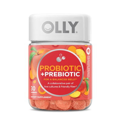 Olly Probiotic + Prebiotic Gummies - Peachy Peach - 30ct