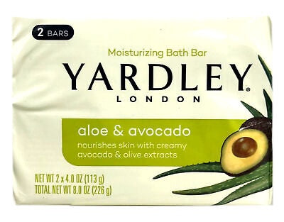 Yardley London Moisturizing Bars Fresh Aloe With Avocado Essence 2*4 Oz