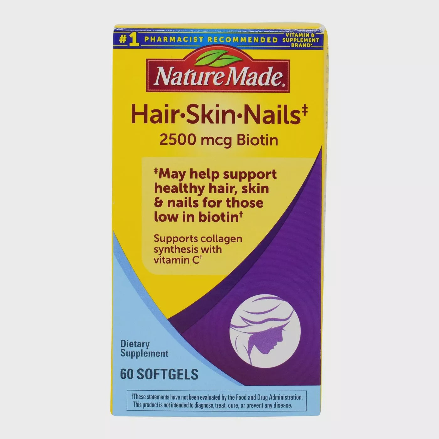 Nature Made Hair, Skin And Nails with Biotin Softgel, 60 Ea