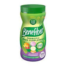Benefiber Chewable Prebiotic Fiber Supplement Tablets Fruit 100 Count