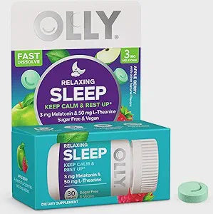 Olly Relaxing Sleep Fast Dissolve Apple Berry Vegan 30 Tablets