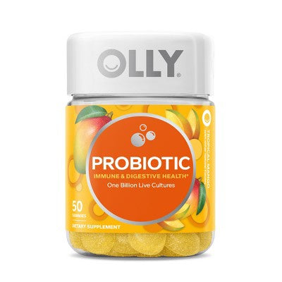 Olly Probiotic Chewable Gummies For Immune And Digestive Support - Tropical Mango - 50ct