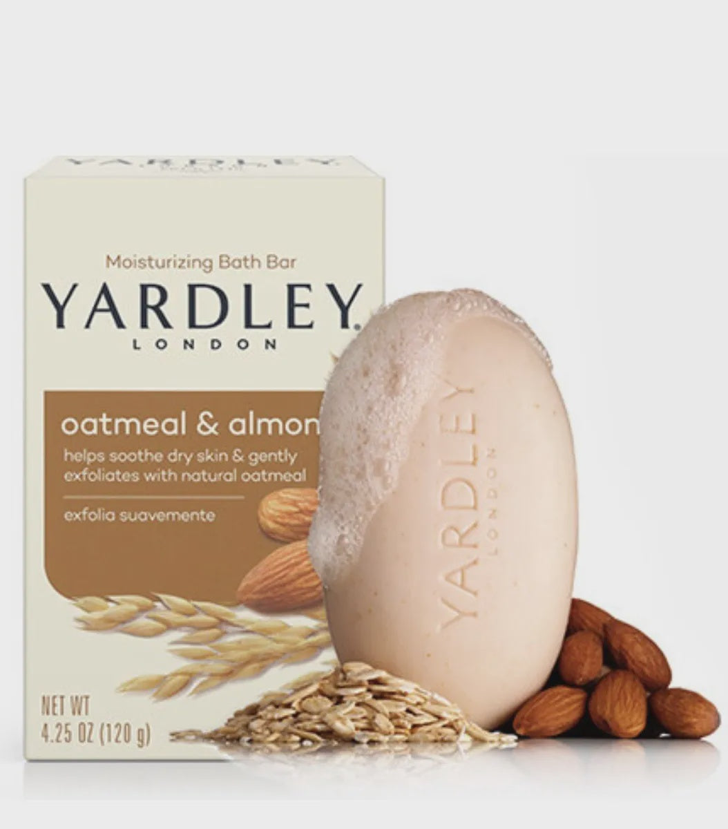 Yardley London Oatmeal and Almond Moisturizing Bath Bar, 4.25 oz., 2 Bar Pack