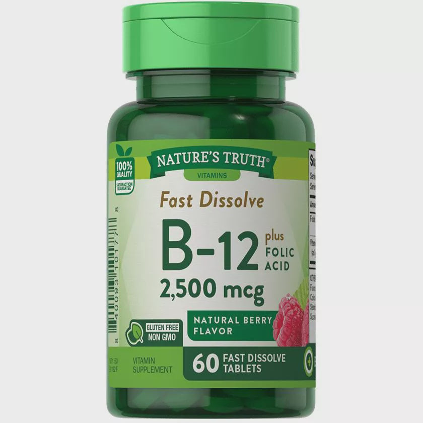 Nature's Truth B12 Vitamin 2500mcg | 60 Sublingual Tabs