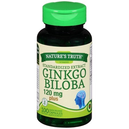 Nature's Truth Standardized Ginkgo Biloba 120 mg Plus Quick Release Capsules