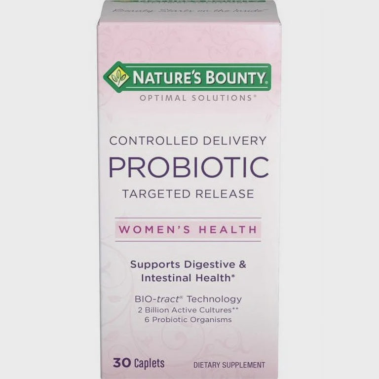 Nature's Bounty Women's Health Controlled Delivery Probiotic Targeted Release Caplets, 30 c