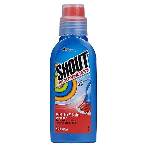Shout Advanced Stain Remover For Clothes With Scrubber Brush 8.7 oz