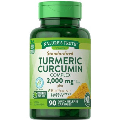 NATURE'S TRUTH TURMERIC CURCUMIN COMPLEX + BLACK PEPPER EXTRACT 90CAPS