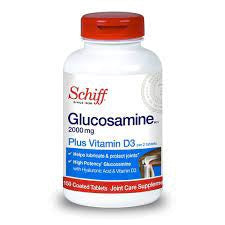 Schiff Coated Tablets HCI Plus Vitamin D3 Hyaluronic Acid Joint Health -- 2000 mg - 150 Tablets