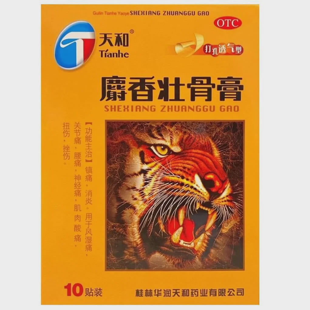 天和 麝香壮骨膏 10帖装 Rheumatoid Pain Relief, 10pcs