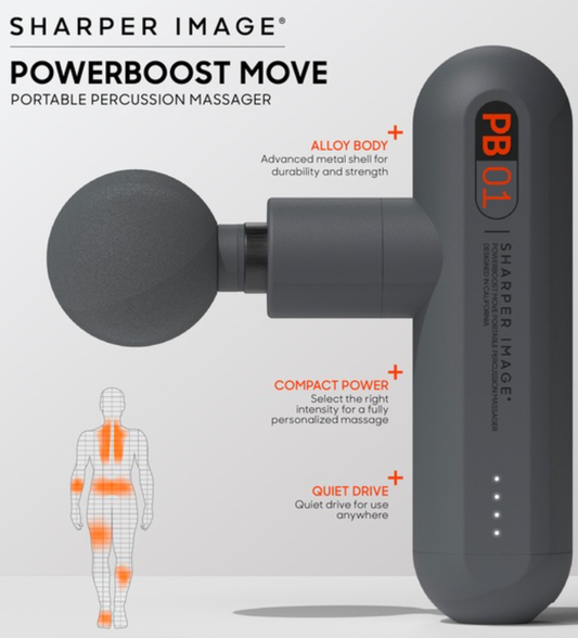 Sharper Image Powerboost Move Portable Percussion Massager TSMGMPXX