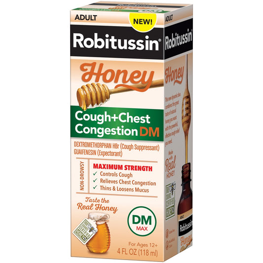 Robitussin Honey Cough + Chest Congestion DM Maximum Strength 4 fl oz