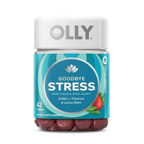 Olly Goodbye Stress Gummies With Gaba, L-theanine & Lemon Balm - Berry Verbena - 42ct