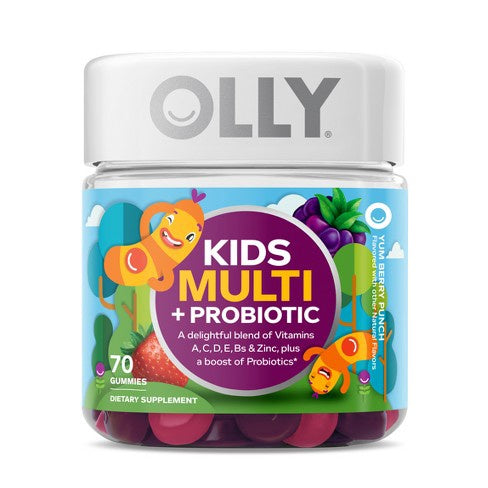 Olly Kids' Multivitamin + Probiotic Gummies - Berry Punch - 70ct