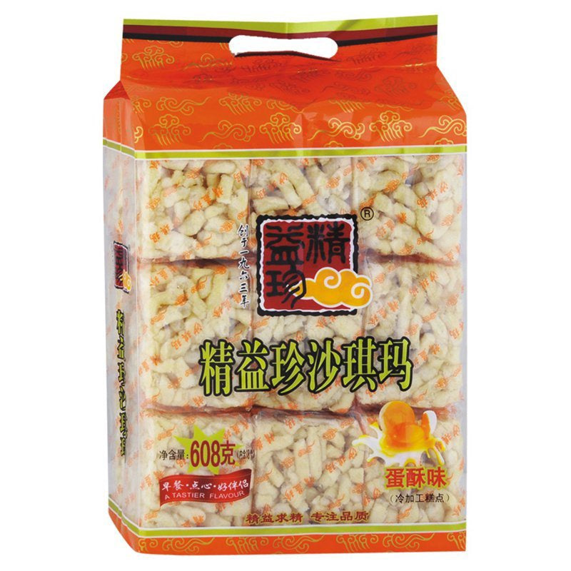 精益珍沙琪玛 蛋酥味Yi Jing Zhen Brand Eggs ShaQiMa 608g