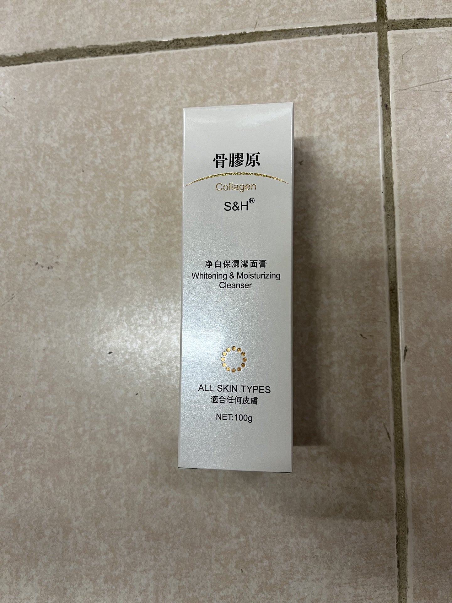 骨胶原 百分净白保湿洁面膏 S&H 100g COLLAGEN S&H WH&MOIST CLEANSER