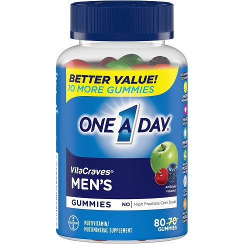 One A Day Men's Multivitamin Gummies - 80ct