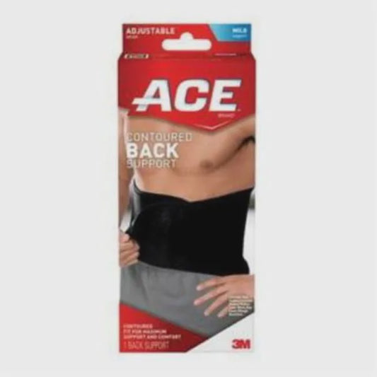 Ace Contoured Back Support, Mild And Adjustable Support - 1 Ea