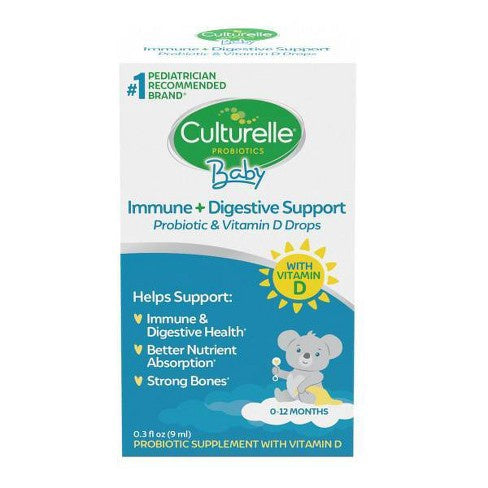 Culturelle Baby Immune + Digestive Support Probiotic Drops For Infants & Newborns - 0.3 Fl Oz