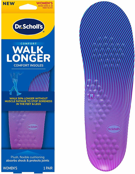 DR. SCHOLL'S ATHLETIC SERIES FITNESS WALKING INSOLES 1 PR
