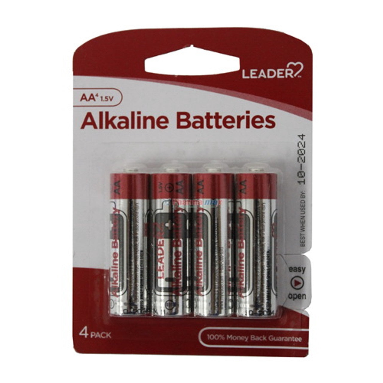 LEADER ALKALINE BATTERIES AA 1.5V 4 PK