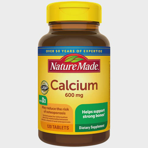 Nature Made Calcium, 600 mg, Tablets - 120 count bottle