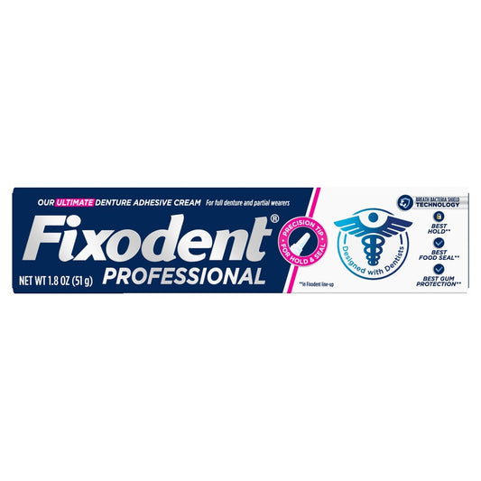 FIXODENT PROFESSIONAL DENTURE ADHESIVE CREAM 1.8 OZ