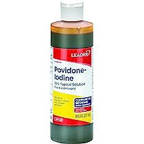 LEADER POVIDONE-IODINE 10% TOPICAL SOL'N 8 OZ