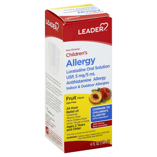 LEADER(TM) ALLERGY RELIEF CHILDREN'S 24 HOUR LIQUID FRUIT 4 OZ