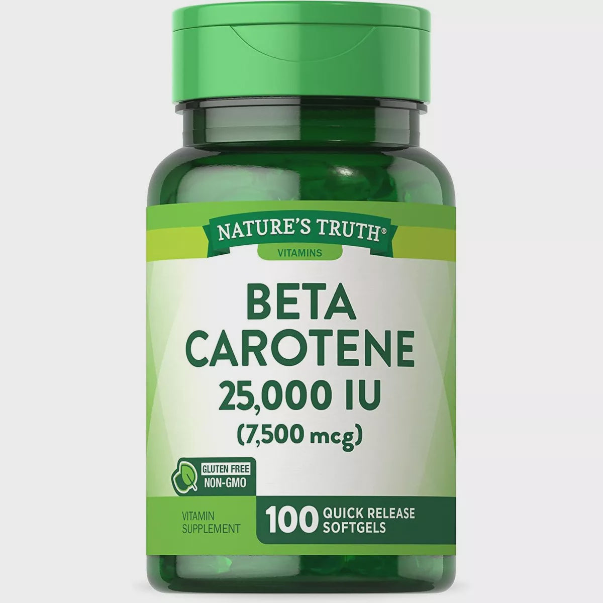 Nature's Truth Beta Carotene 25000 IU ( 7500 mcg ) | 100 Softgels