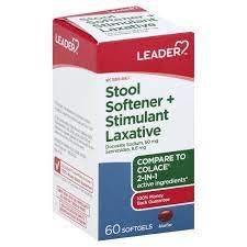 LEADER(TM) STOOL SOFTENER PLUS LAXATIVE STIMULANT SOFTGELS 60 CT