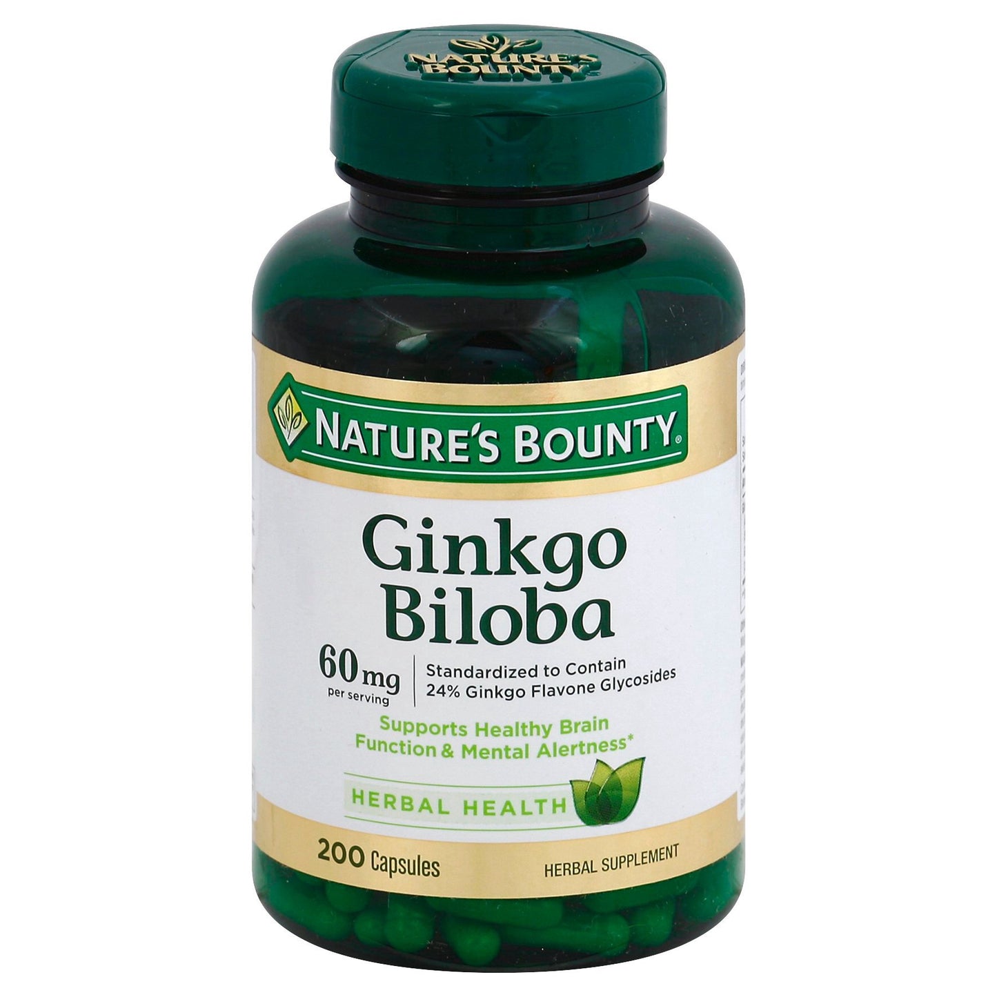 Nature's Bounty Ginkgo Biloba 60 Mg, 200 Capsules