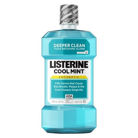 LISTERINE ANTISEPTIC MOUTHWASH COOL MINT 16.9 OZ (500ML)