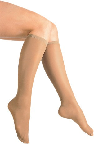 LOVING COMFORT SHEER KNEE HIGHS 20-30 CLOSED TOE WOMEN'S BLACK MEDIUM 1 PR