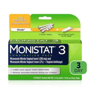 Monistat 3-dose Yeast Infection Treatment, 3 Prefilled Applicators & External Itch Cream
